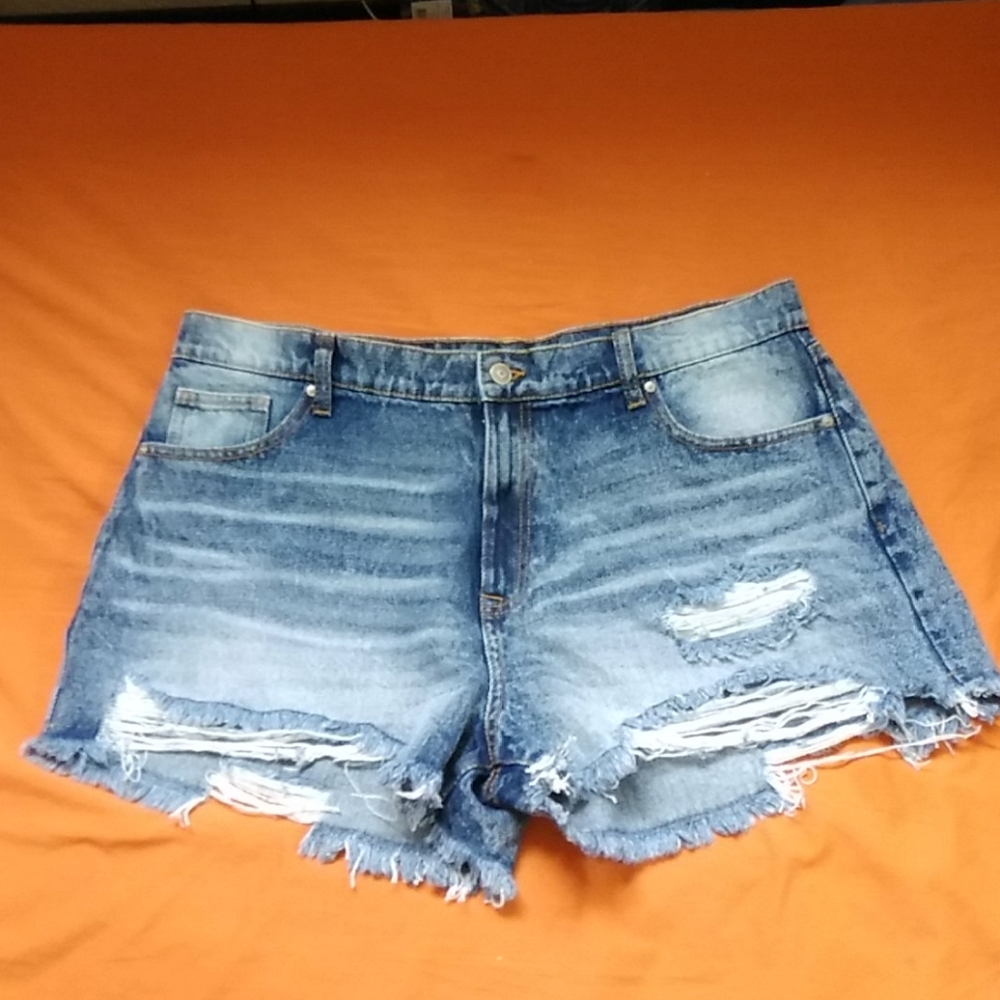 Distressed Jean Shorts
